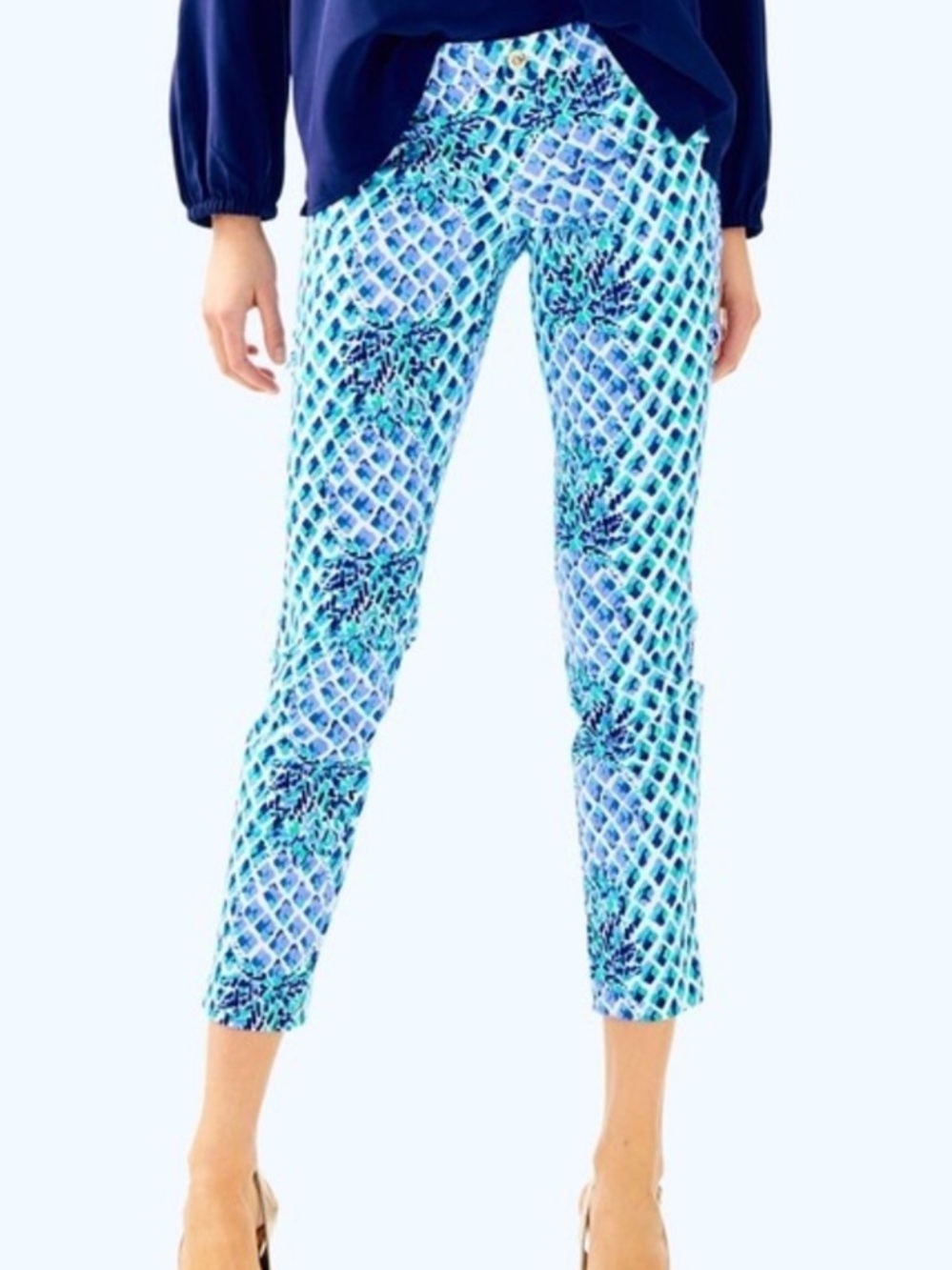 NWT Lilly Pulitzer Kelly Skinny Ankle Pants Resort White Toe In 00